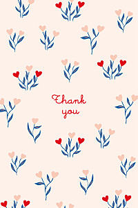 Love blossoms red summer baby thank you cards Love blossoms red summer baby thank you cards