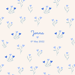 Love blossoms blue floral baby announcements Love blossoms blue floral baby announcements