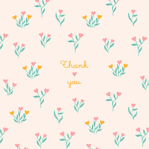 Love blossoms (4 pages) yellow yellow baby thank you cards Love blossoms (4 pages) yellow yellow baby thank you cards