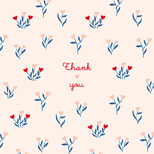 Love blossoms (4 pages) red red baby thank you cards Love blossoms (4 pages) red red baby thank you cards