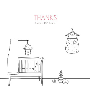 My little room white white baby thank you cards My little room white white baby thank you cards