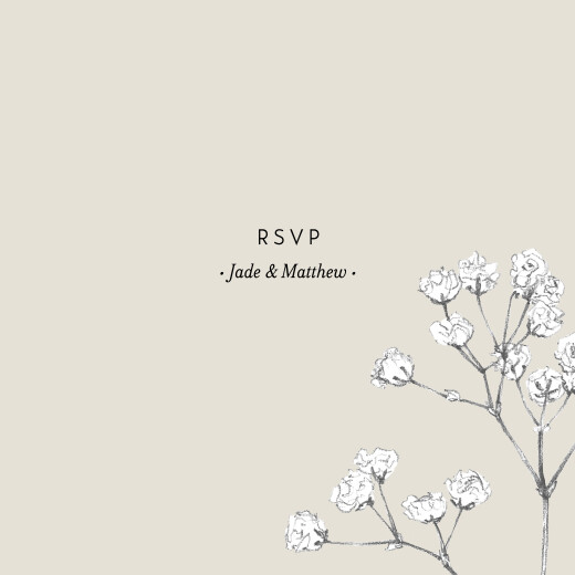 RSVP Cards Gypsophila Beige - Front RSVP Cards Gypsophila Beige - Front