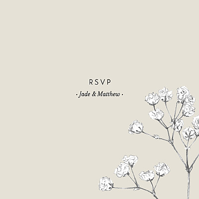 RSVP Cards Gypsophila beige finition RSVP Cards Gypsophila beige finition