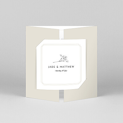 Gypsophila (gatefold) beige beige wedding invitations Gypsophila (gatefold) beige beige wedding invitations