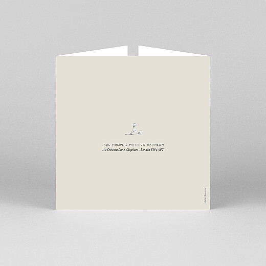 Wedding Invitations Gypsophila (Gatefold) Beige - View 3 Wedding Invitations Gypsophila (Gatefold) Beige - View 3