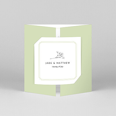 Gypsophila (gatefold) green green wedding invitations Gypsophila (gatefold) green green wedding invitations