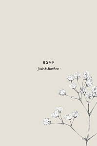 Gypsophila (portrait) beige rsvp cards Gypsophila (portrait) beige rsvp cards