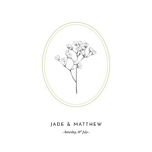 Gypsophila (4 pages) green green wedding invitations Gypsophila (4 pages) green green wedding invitations