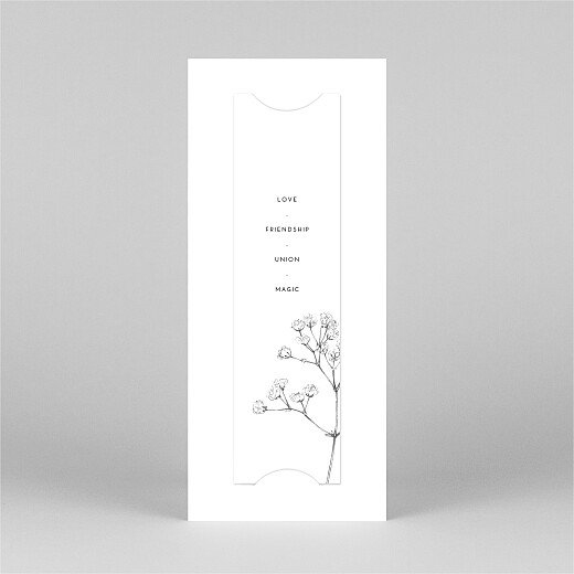Wedding Invitations Gypsophila (Bookmark) White - View 3 Wedding Invitations Gypsophila (Bookmark) White - View 3