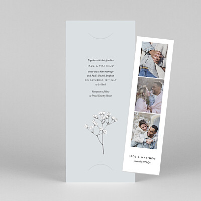 Gypsophila (bookmark) blue blue wedding invitations Gypsophila (bookmark) blue blue wedding invitations