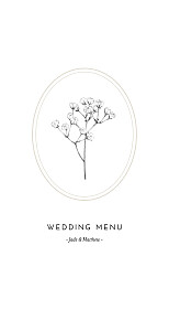 Gypsophila beige wedding menus Gypsophila beige wedding menus