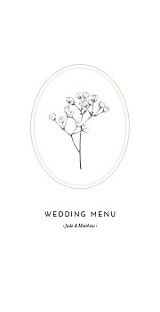 Gypsophila beige wedding menus Gypsophila beige wedding menus
