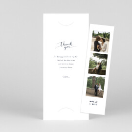 Wedding Thank You Cards Swing (Bookmark) White