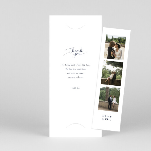 Wedding Thank You Cards Swing (Bookmark) White - View 1