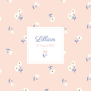 Cherry blossom (4 pages) pink floral baby announcements Cherry blossom (4 pages) pink floral baby announcements