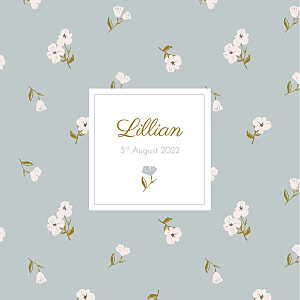 Cherry blossom (4 pages) blue blue baby announcements Cherry blossom (4 pages) blue blue baby announcements