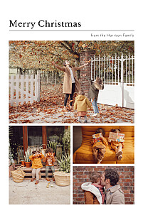 In print (multi-photo) white christmas cards In print (multi-photo) white christmas cards