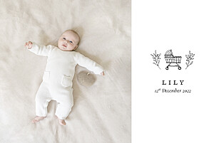 Favourite things white white baby announcements 最喜欢的东西白色白色婴儿公告