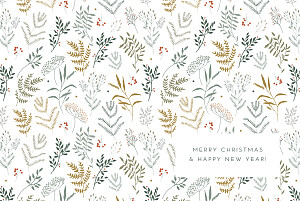 Liberty leaves (4 pages) gold beige christmas cards Liberty leaves (4 pages) gold beige christmas cards