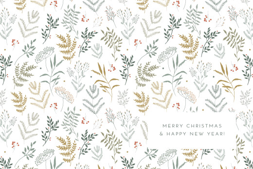 Christmas Cards Liberty Leaves (4 Pages) Gold - Page 1 Christmas Cards Liberty Leaves (4 Pages) Gold - Page 1