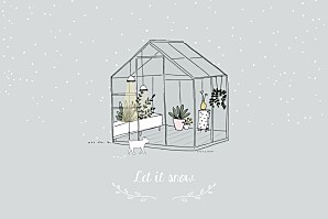 Winter greenhouse (4 pages) blue christmas cards Winter greenhouse (4 pages) blue christmas cards