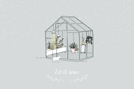 Christmas Cards Winter Greenhouse (4 pages) Blue