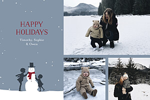 Festive flurries (4 pages) blue kids christmas cards Festive flurries (4 pages) blue kids christmas cards