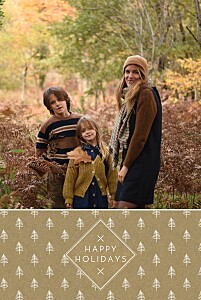 Little white trees (photo) (4 pages) kraft beige christmas cards Little white trees (photo) (4 pages) kraft beige christmas cards