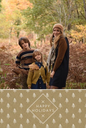 Christmas Cards 2022 Little White Trees (Photo) (4 Pages) Kraft - Page 1