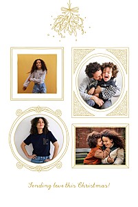 Christmas kisses (4 pages) yellow beige christmas cards Christmas kisses (4 pages) yellow beige christmas cards