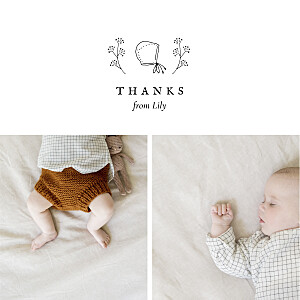 Favourite things (4 pages) white baby thank you cards Favourite things (4 pages) white baby thank you cards