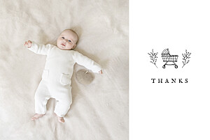 Favourite things (4 pages) white baby thank you cards Favourite things (4 pages) white baby thank you cards