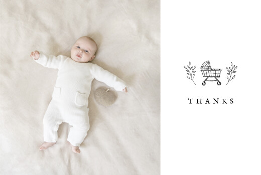 Baby Thank You Cards Favourite things (4 pages) white
