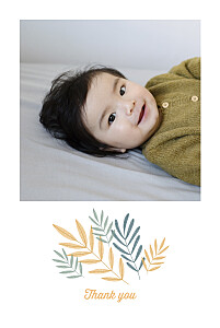 Palm leaves (4 pages) yellow yellow baby thank you cards Palm leaves (4 pages) yellow yellow baby thank you cards