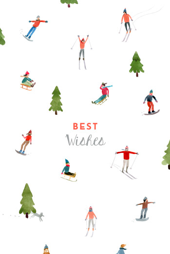 Business Christmas Cards Alpine (4 Pages) White - Page 1 Business Christmas Cards Alpine (4 Pages) White - Page 1