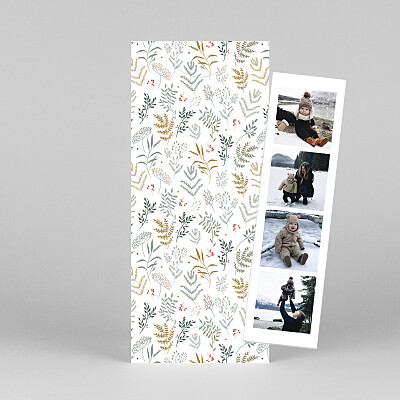 Liberty leaves (bookmark) gold christmas cards Liberty leaves (bookmark) gold christmas cards