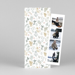 Christmas Cards 2022 Liberty Leaves (Bookmark) Gold