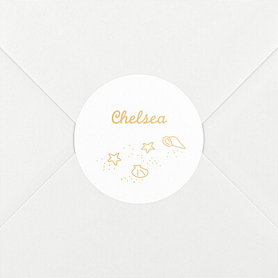 Surf's up orange personalised baby stickers Surf's up orange personalised baby stickers