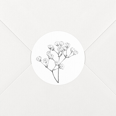 Gypsophila white white wedding envelope stickers Gypsophila white white wedding envelope stickers