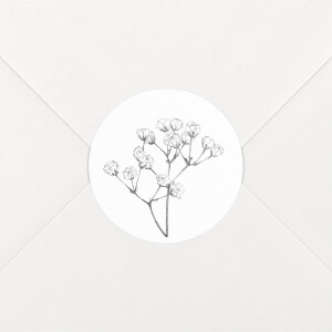 Wedding Envelope Stickers Gypsophila White
