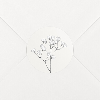 Gypsophila beige wedding envelope stickers Gypsophila beige wedding envelope stickers