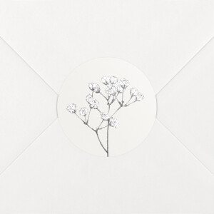 Wedding Envelope Stickers Gypsophila Beige