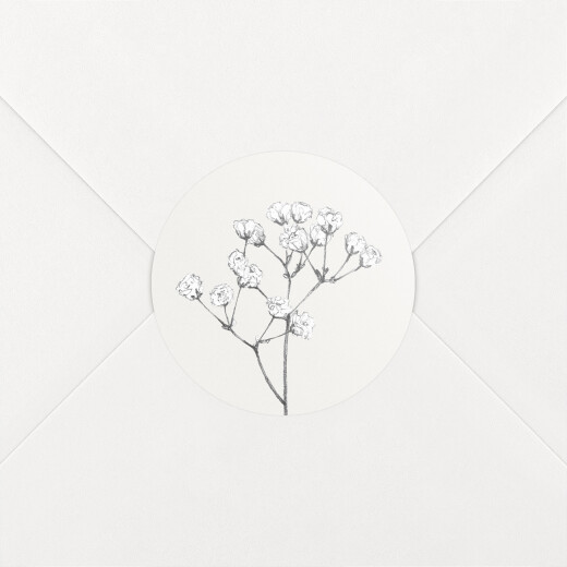 Wedding Envelope Stickers Gypsophila Beige - View 2 Wedding Envelope Stickers Gypsophila Beige - View 2