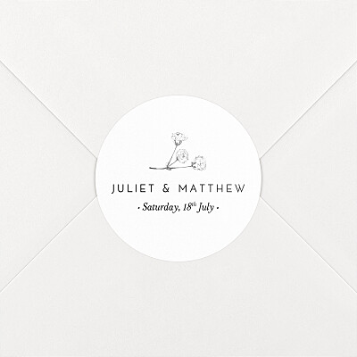 Gypsophilia white personalised wedding envelope stickers Gypsophilia white personalised wedding envelope stickers