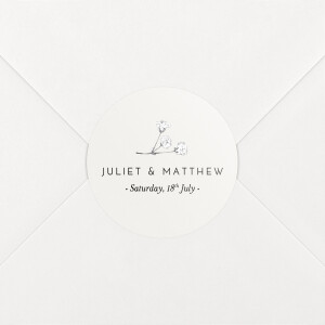 Wedding Envelope Stickers Gypsophila Beige