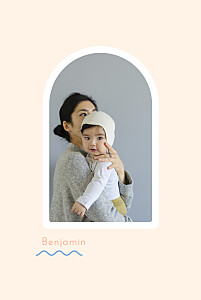 Ripple (4 pages) powder orange baby thank you cards Ripple (4 pages) powder orange baby thank you cards