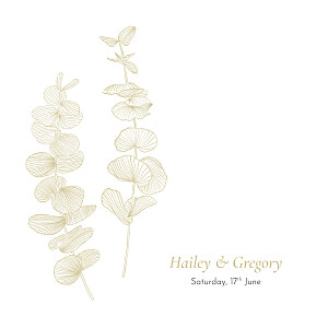 Everlasting eucalyptus (4 pages) beige traditional wedding invitations Everlasting eucalyptus (4 pages) beige traditional wedding invitations
