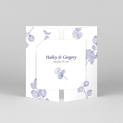 Everlasting eucalyptus (gatefold) blue blue wedding invitations Everlasting eucalyptus (gatefold) blue blue wedding invitations