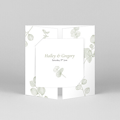 Everlasting eucalyptus (gatefold) green green wedding invitations Everlasting eucalyptus (gatefold) green green wedding invitations