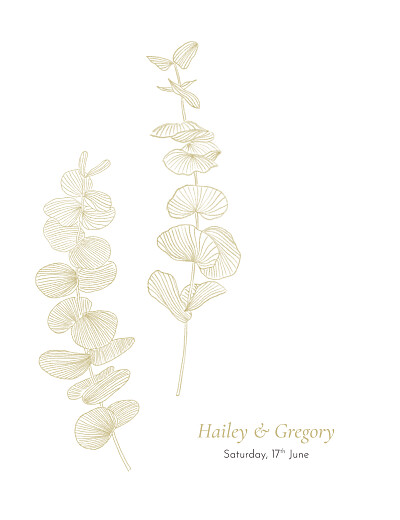 Wedding Invitations Everlasting eucalyptus beige finition Wedding Invitations Everlasting eucalyptus beige finition